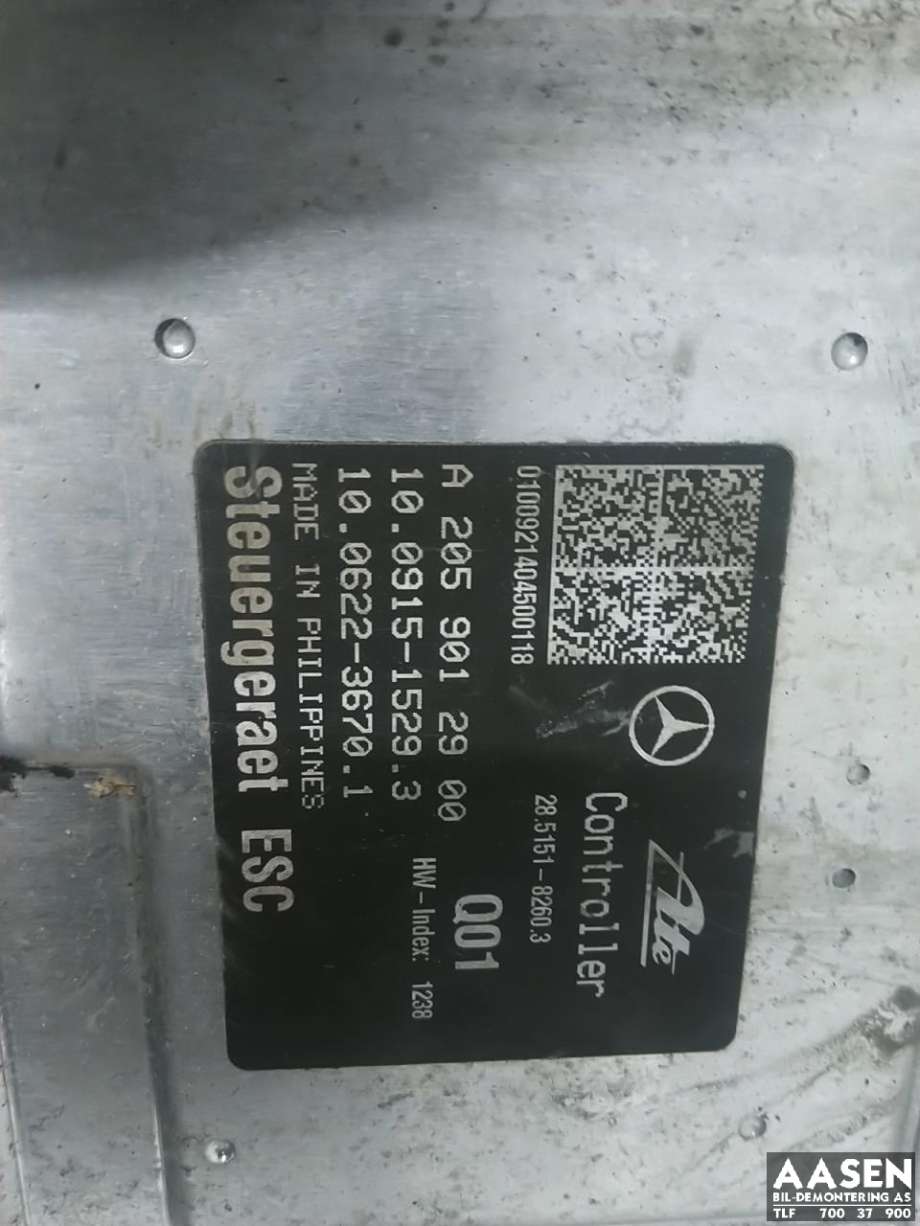 ABS sentral til Mercedes C-Klasse 2014-2018 (Fase 1) (W205) (W205) (A 205 431 05 00|)