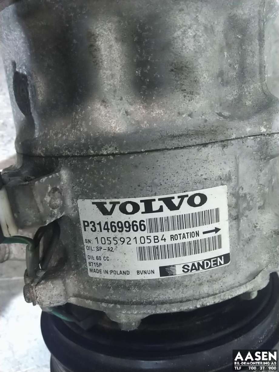 Aircondition kompressor til Volvo V40 2012-2019  (SANDEN|31469966|)