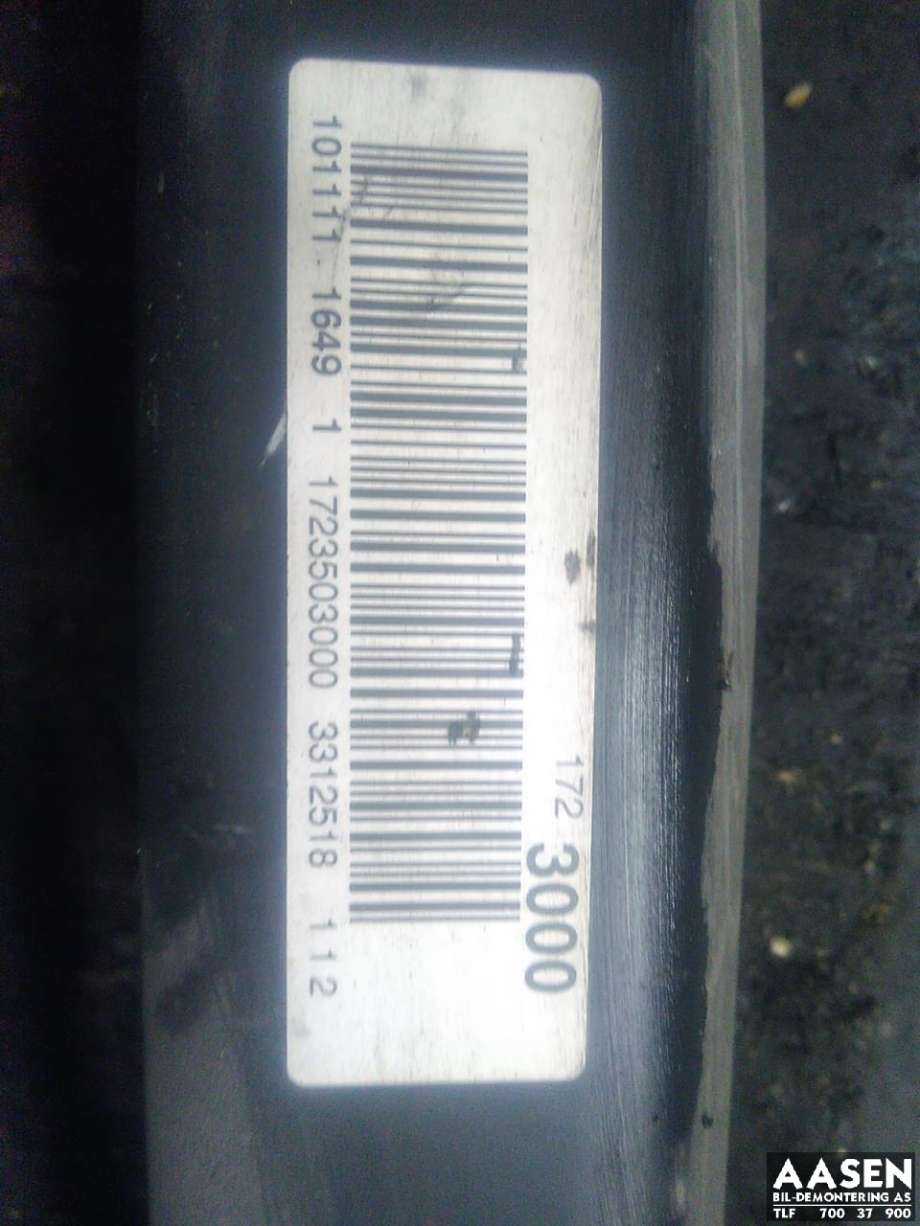 Travers bak til Mercedes SLK 2011-2016 (Fase 1) (R172) (R172) (A 172 350 09 08|)