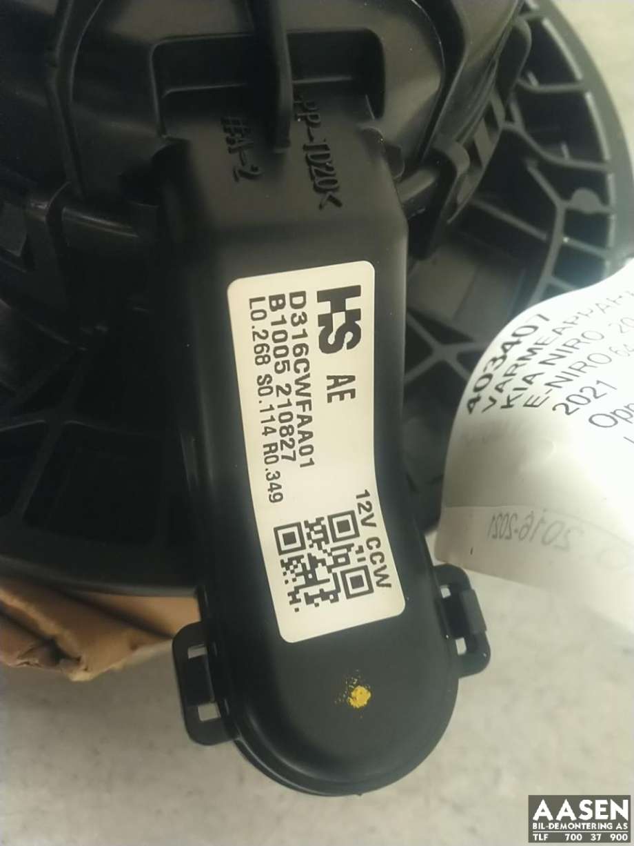 Varmeapparat motor til Kia Niro 2016-2021