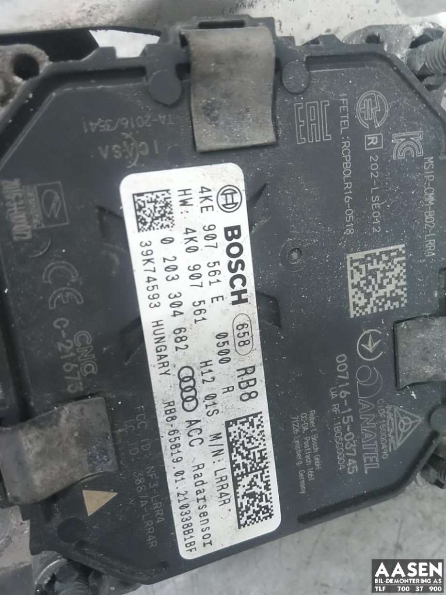 Sensor radar til Audi e-tron 2018-->>  (4KE 907 561 E|)