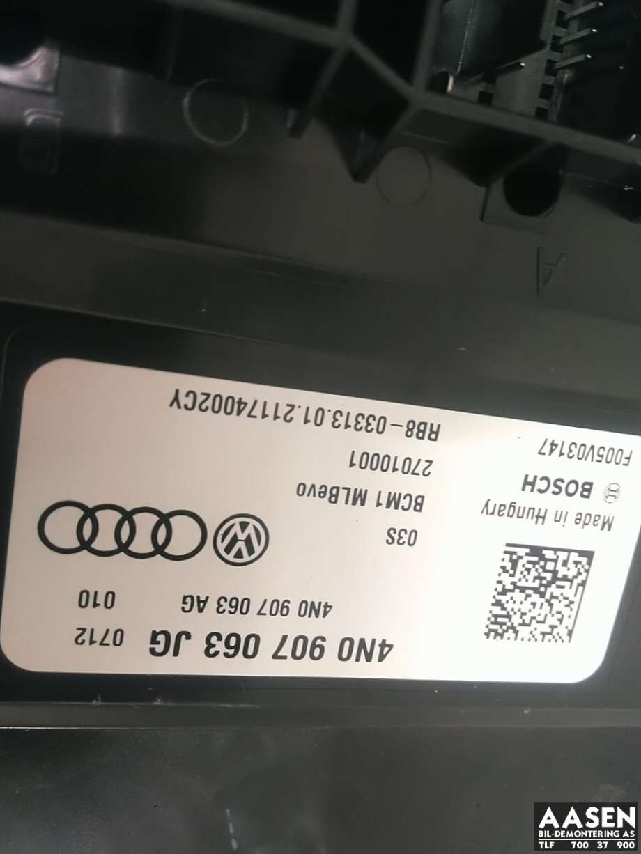 Styreenhet comfort (BCM) til Audi e-tron 2018-->> (4N0 907 063 JG|)