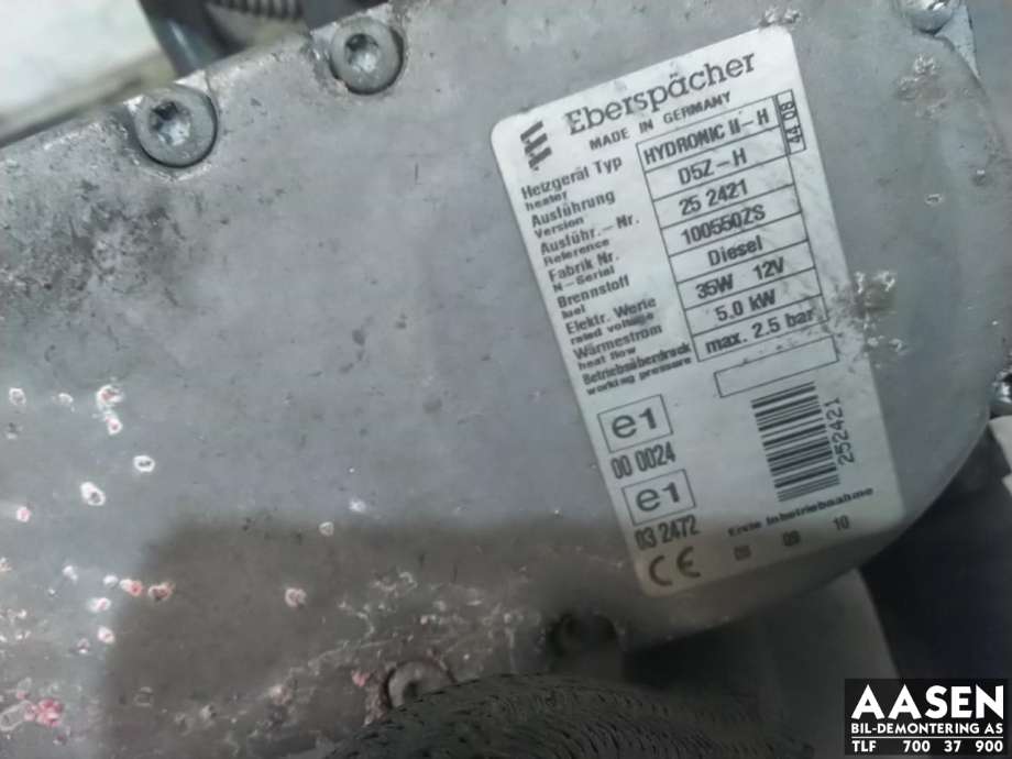 Dieselvarmer til Toyota Avensis 2009-2015 (Type III, Fase 1)  (EBERSPACHER|D5Z-H|)