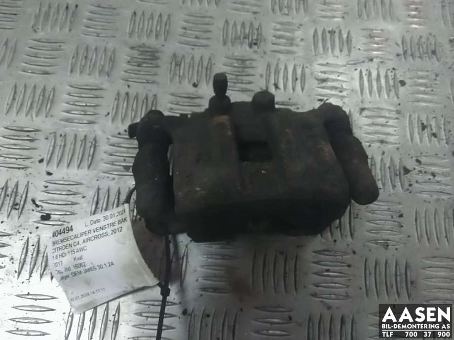 Bremsecaliper venstre bak til Citroën C4, Aircross, 2012-2017  (16 062 943 80)