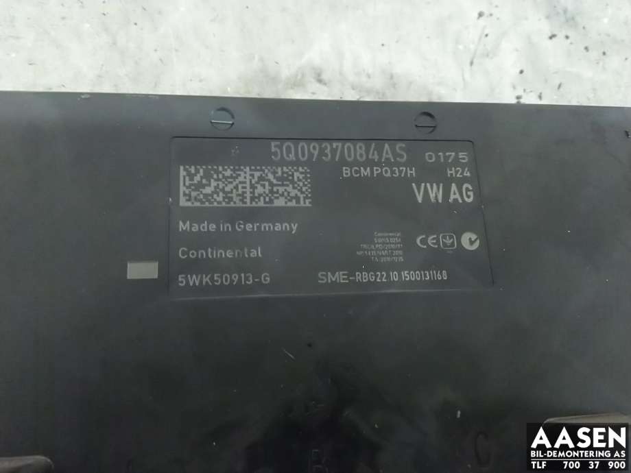 Styreenhet comfort (BCM) til VW Golf VII 2012-2017 (Fase 1)  (CONTINENTAL|5Q0937084AS|)