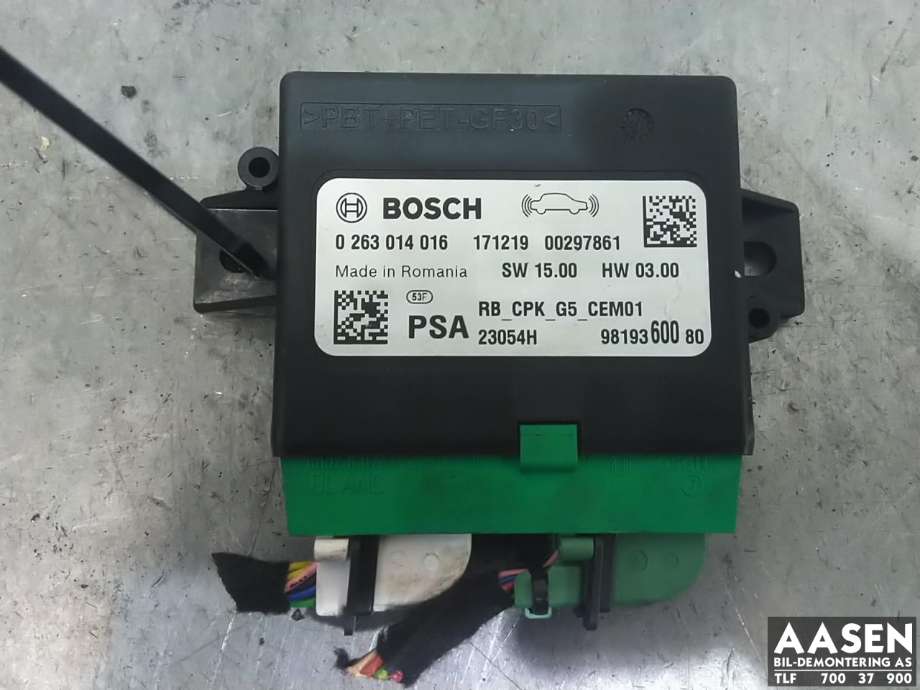 Styreenhet parkering til Toyota Proace 2016-->> (Type II) (BOSCH|9819360080|)