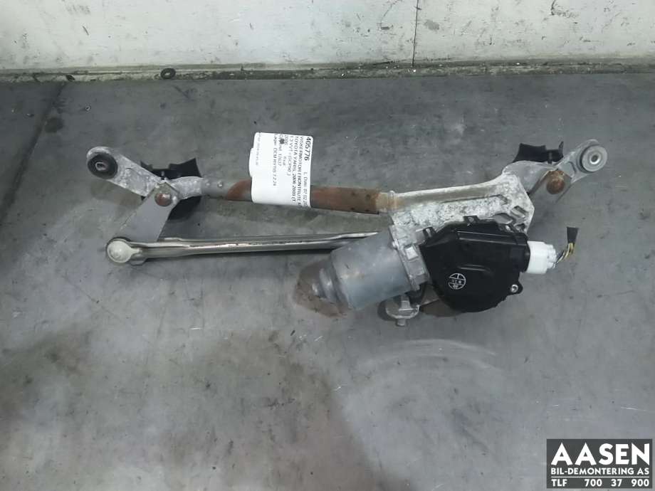 Viskermotor frontrute komplett m/overføring til Toyota Yaris, 2006-2009 (Type II, Fase 1)  (85110-0D080)