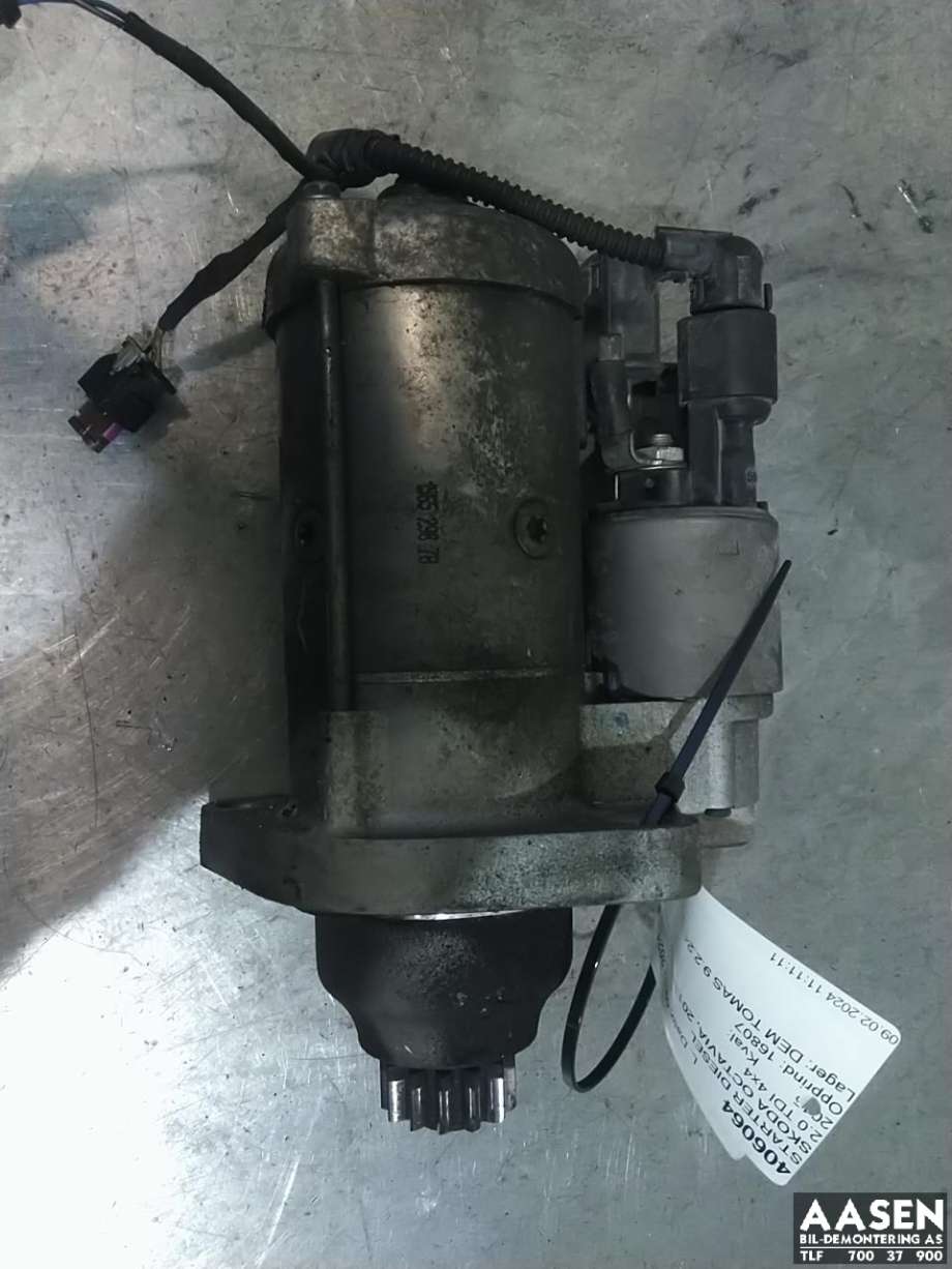 Starter diesel til Škoda Octavia, 2013-2016 (Type III, Fase 1)  (02M 911 024 S)