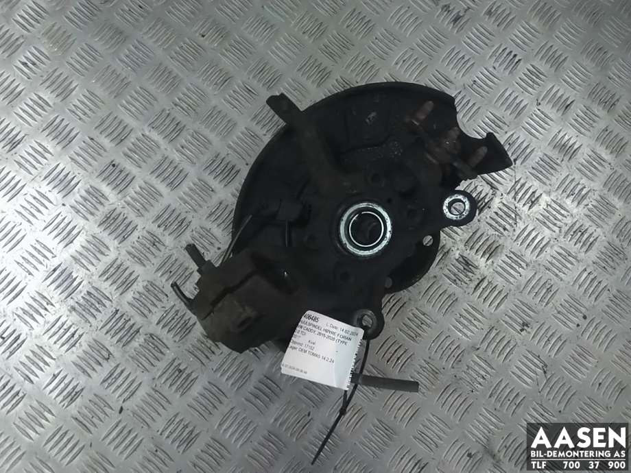 Hjulspindel høyre foran til VW Caddy, 2015-2020 (Type III, Fase 3)  (1K0 407 256 AC)