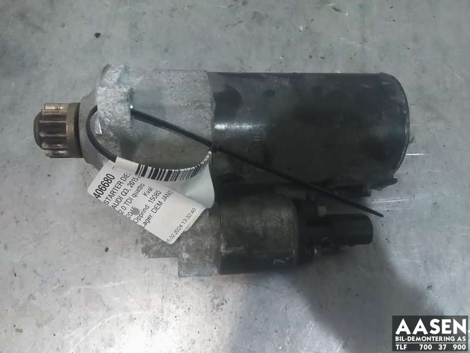 Starter diesel til Audi Q3, 2015-2018 (Type I, Fase 2)  (02E 911 024 C)