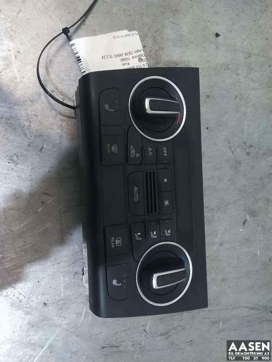 Varmeapparat betjening til Audi Q3, 2015-2018 (Type I, Fase 2)  (8U0 820 043 G)