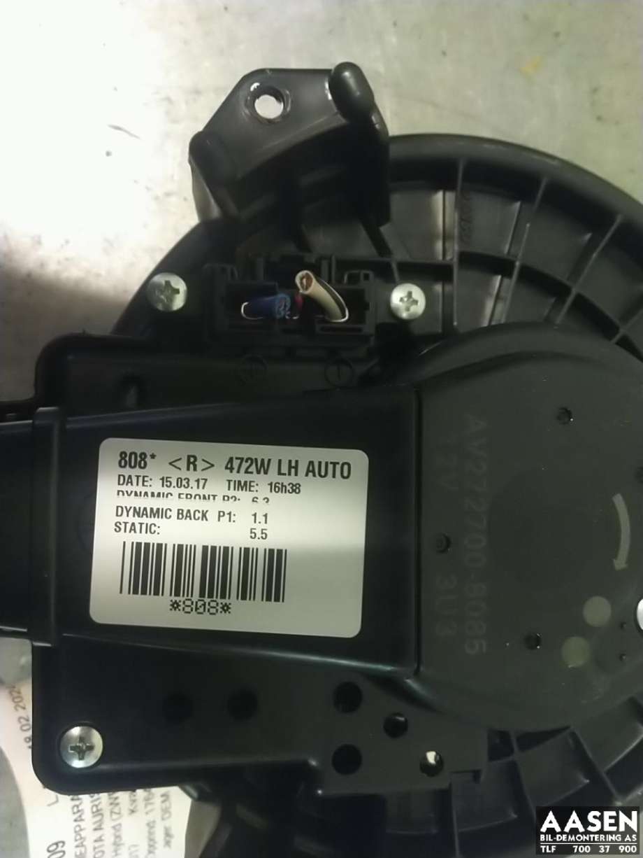 Varmeapparat motor til Toyota Auris 2015-2019 (Type II, Fase 2)  