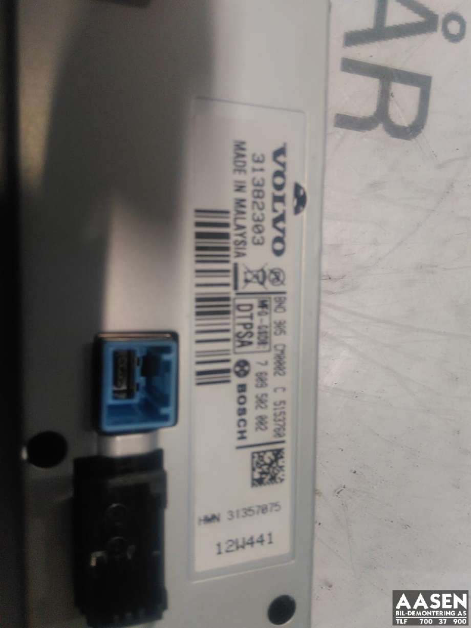 Bilstereo navigasjon skjerm til Volvo V60 2010-2013 (Type I, Fase 1)  (36001980|)