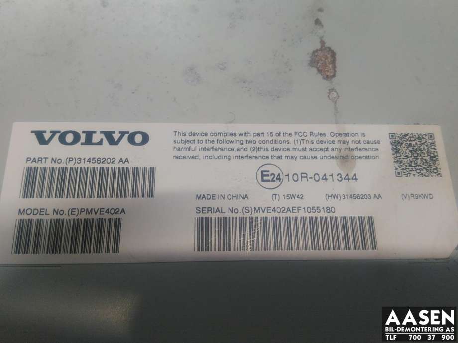 Bilstereo forsterker til Volvo XC90 2015-2025 (Type II)  (36003143|)