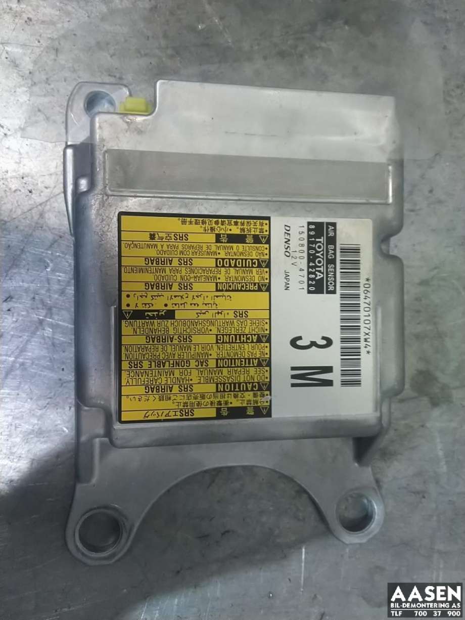 Airbag elektronikk til Toyota RAV4, 2016-2019 (Type IV, Fase 2)  (DENSO|89170-42820)