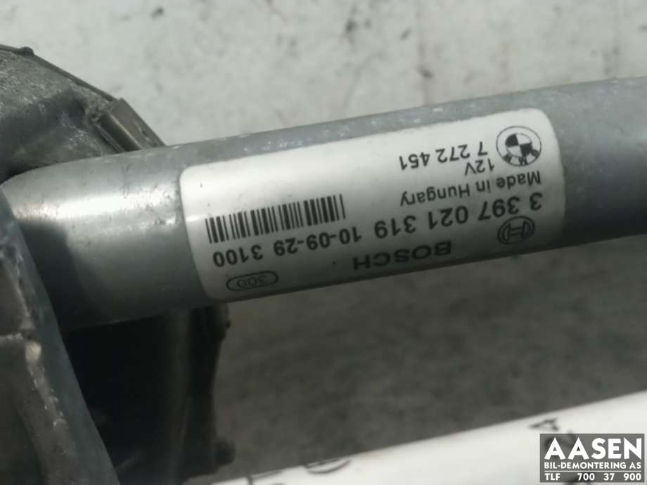 Viskermotor frontrute komplett m/overføring til BMW 5-Serie 2010-2017 (F10/F11) (F10/F11) (61 61 7 306 266|)