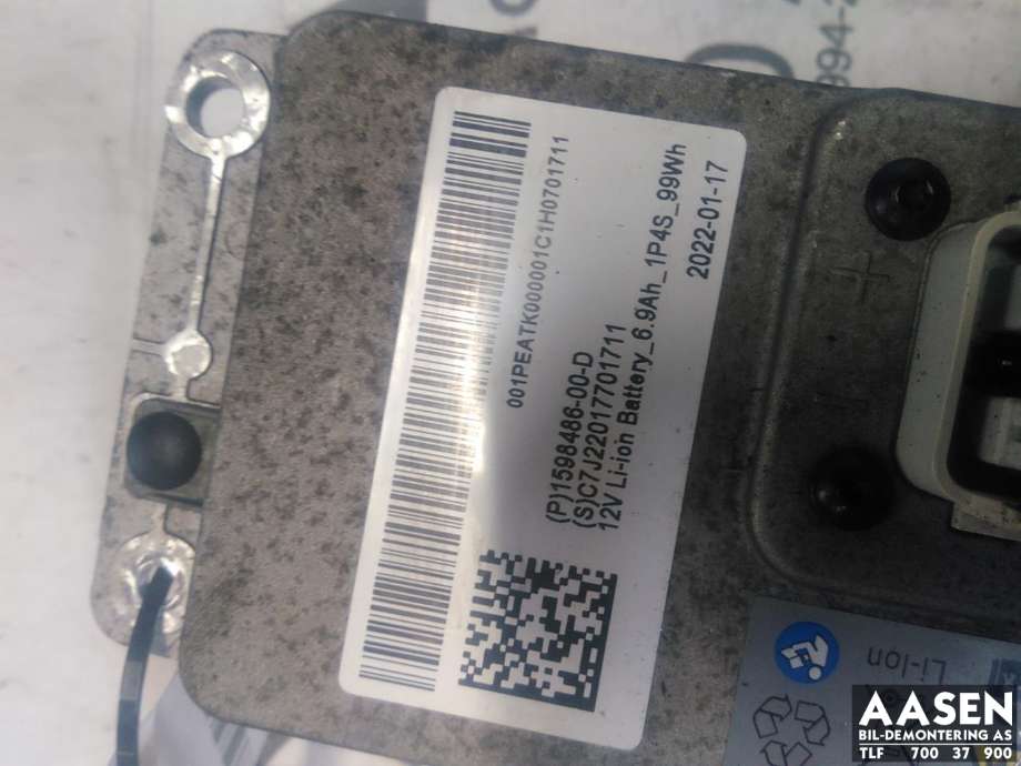 Batteri 12V til Tesla Model Y 2021-2024 (Type I)  (1598486-00-D|)