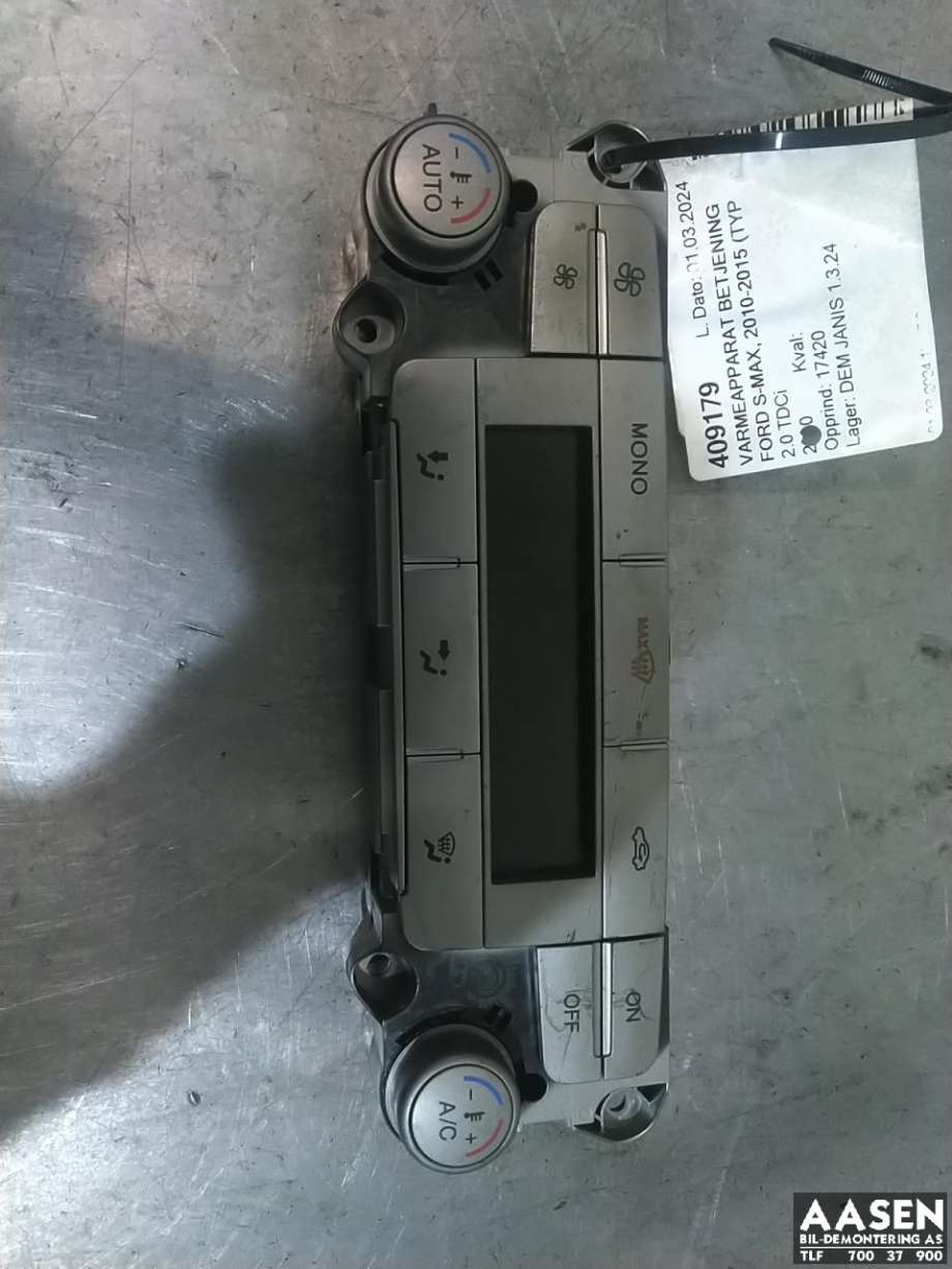 Varmeapparat betjening til Ford S-Max 2010-2015 (Type I, Fase 2) (1689508|)