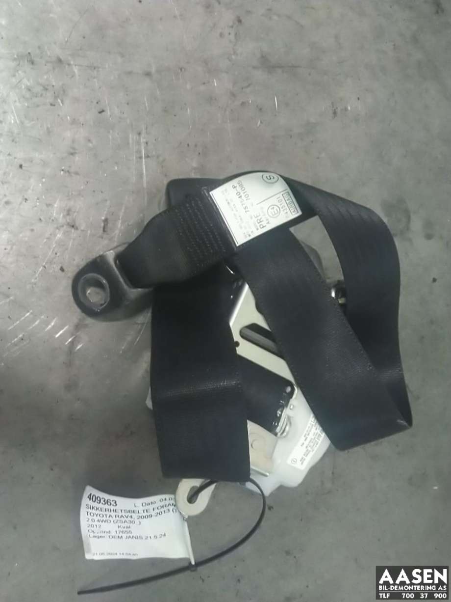 Sikkerhetsbelte foran høyre til Toyota RAV4, 2009-2013 (Type III, Fase 2)  (7321042331B2)