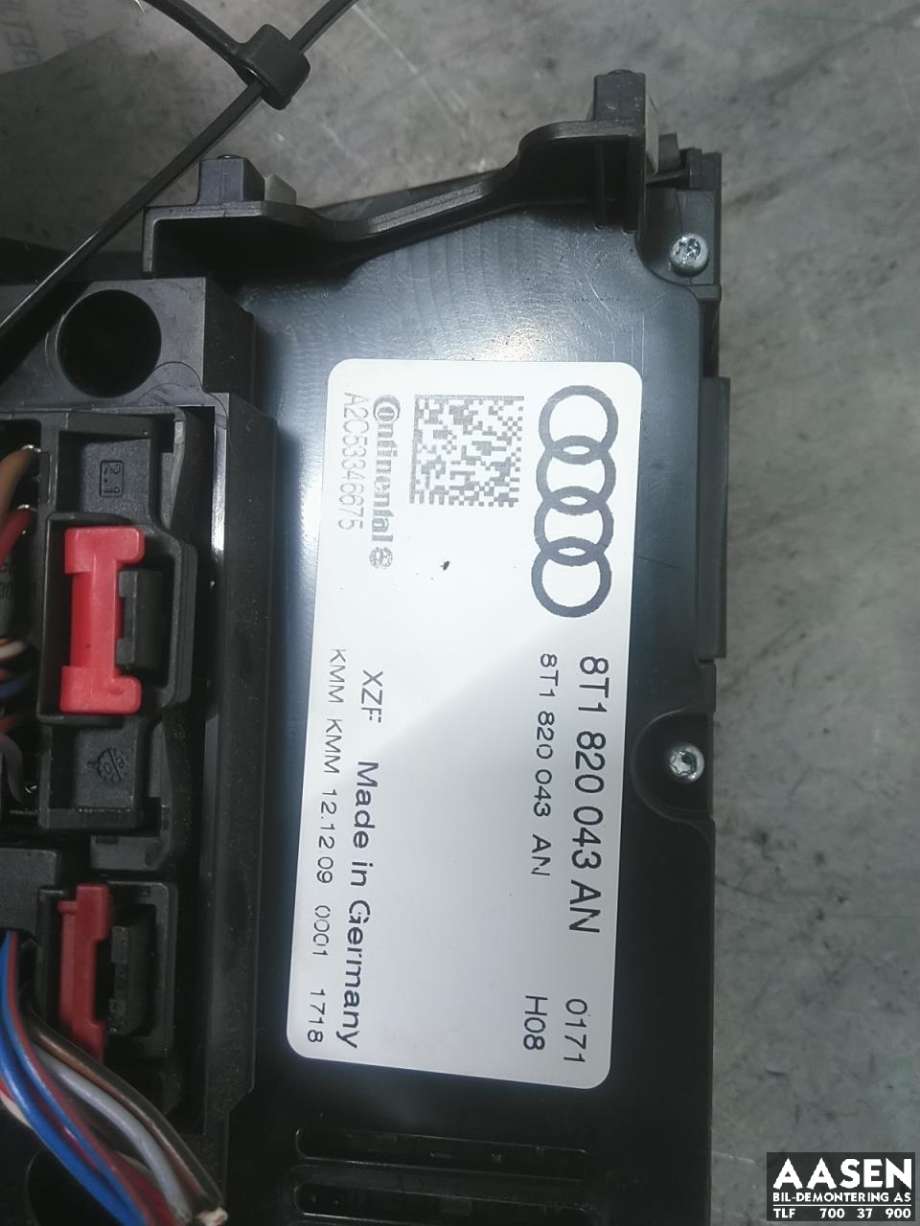 Varmeapparat betjening til Audi Q5 2008-2012 (Type I, Fase 1)  (8T1 820 043 AH|)
