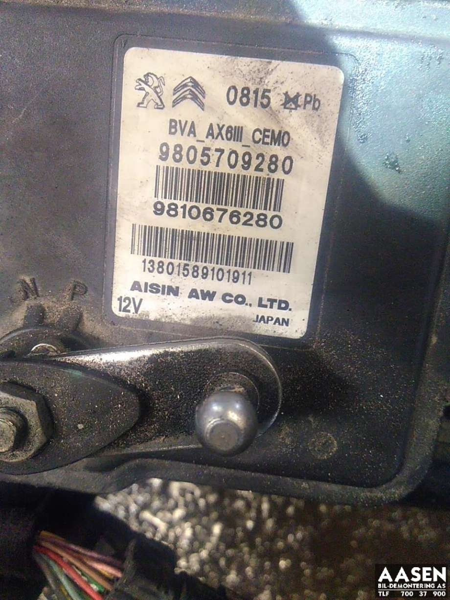Girkasse automat til Peugeot 3008 2009-2016 (Type I) (98 106 762 80|)
