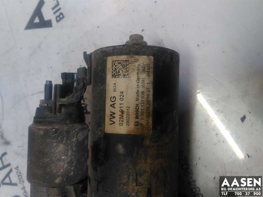 Starter diesel til VW Caddy 2010-2015 (Type III, Fase 2)  (02M 911 024 A|02M 911 024 P|02M 911 024 PX)