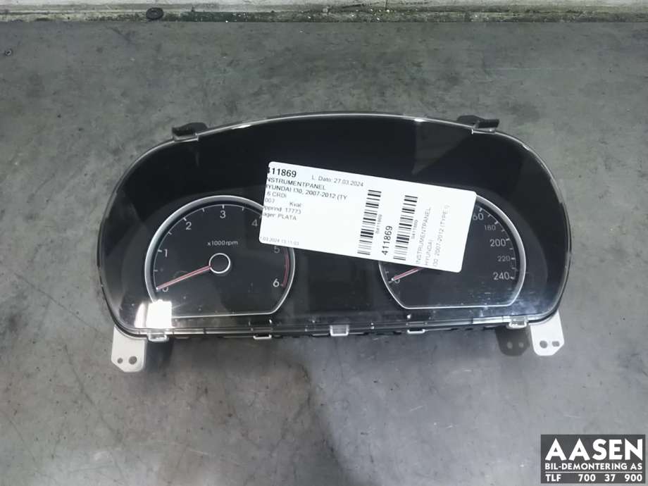 Instrumentpanel til Hyundai i30, 2007-2012 (Type I) (94003 2L525)