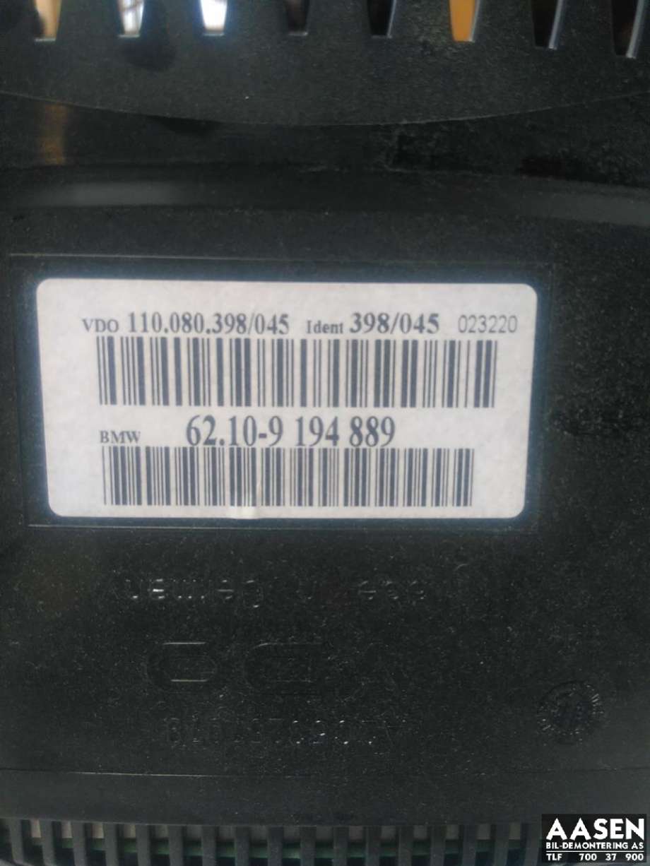 Instrumentpanel til BMW 5-Serie 2003-2010 (E60/E61) (E60/E61) (62 10 9 194 889|)