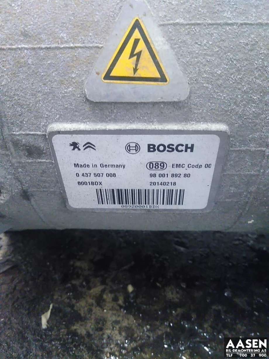 Motor hybrid bakaksel til Peugeot 508 2011-2014 (Type I, Fase 1)  (RH02|98 001 892 80|16 910 733 80|)