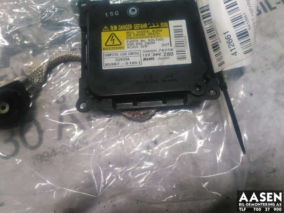 Styreenhet xenon/ballast til Toyota Avensis 2009-2015 (Type III, Fase 1) (39000-78258|)