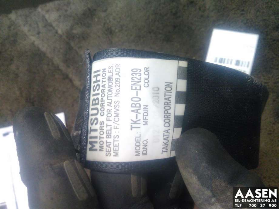 Sikkerhetsbelte bak høyre til Mitsubishi Pajero 2007-2016 (Type IV, Fase 1) (MR655440|)