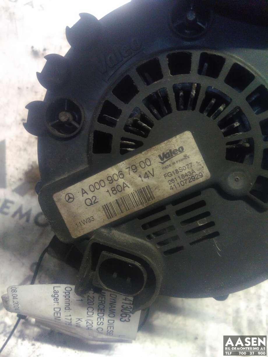 Dynamo diesel til Mercedes C-Klasse 2011-2014 (Fase 2) (W204) (W204) (A 000 906 79 00|)