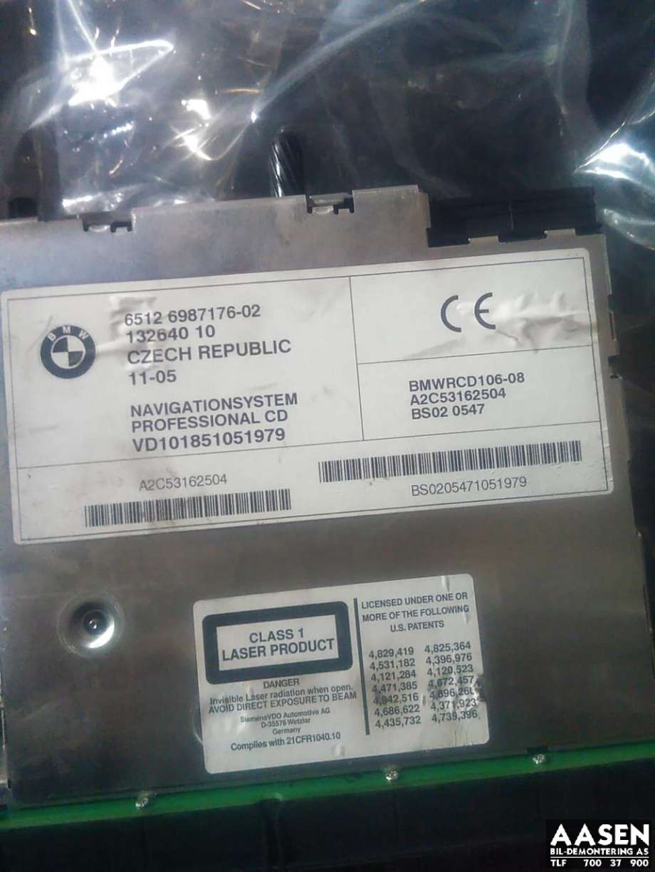 Bilstereo til BMW X3 2003-2006 (Fase 1) (E83) (E83) (65 12 9 173 686|65 12 9 136 410|)