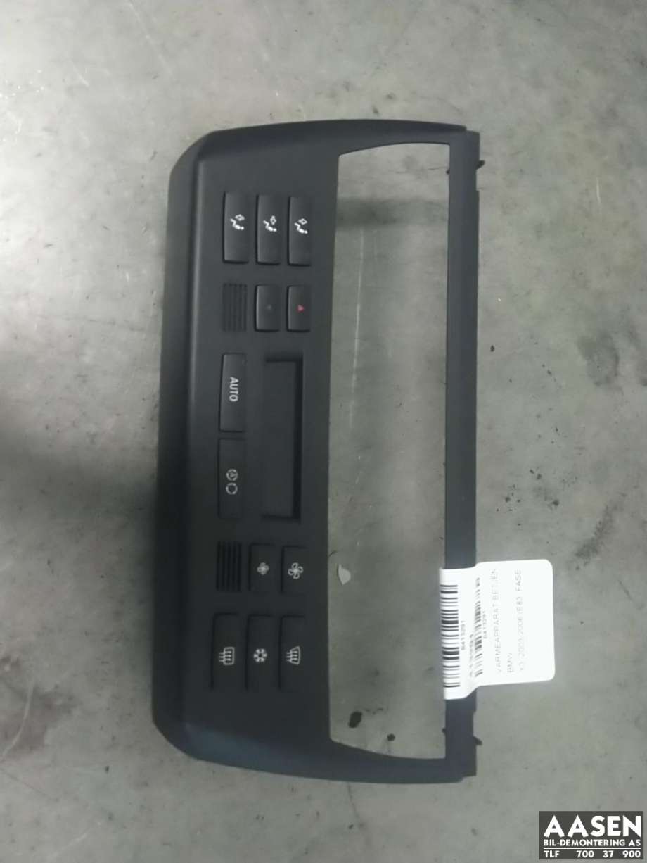 Varmeapparat betjening til BMW X3, 2003-2006 (Fase 1) (E83) (E83)
