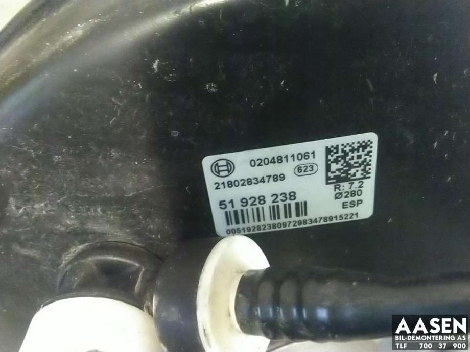 Bremsekraft-forsterker til Fiat Ducato 2014-->>  (51928238|)