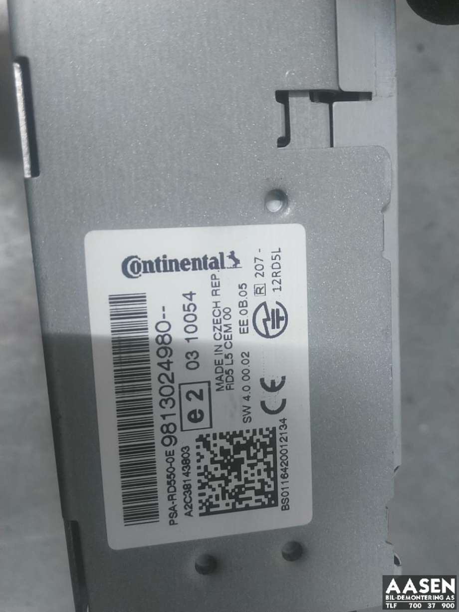 Bilstereo til Citroën DS4 2011-2017 (16 092 659 80|)
