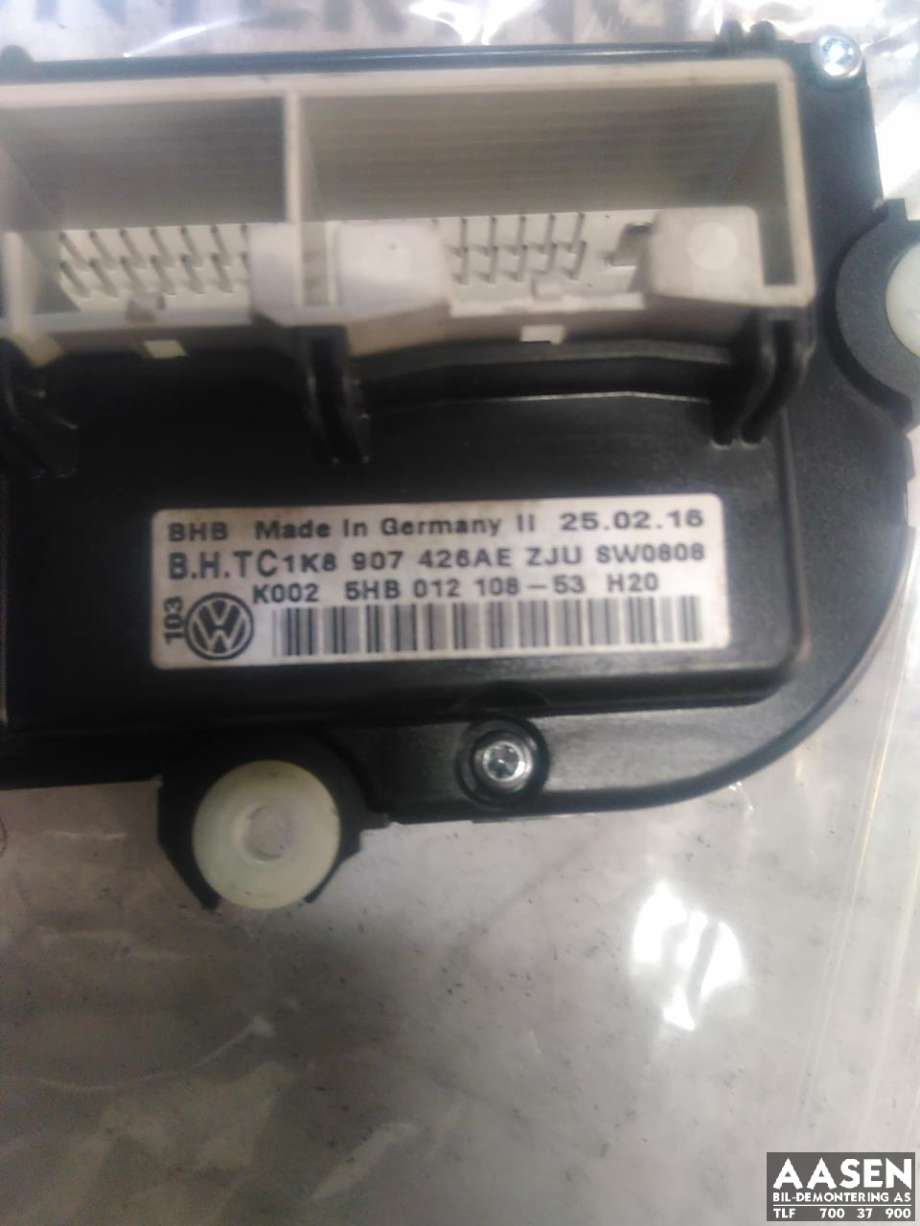 Varmeapparat betjening til VW Caddy 2015-2020 (Type III, Fase 3)  (1K8 907 426 AQ|)
