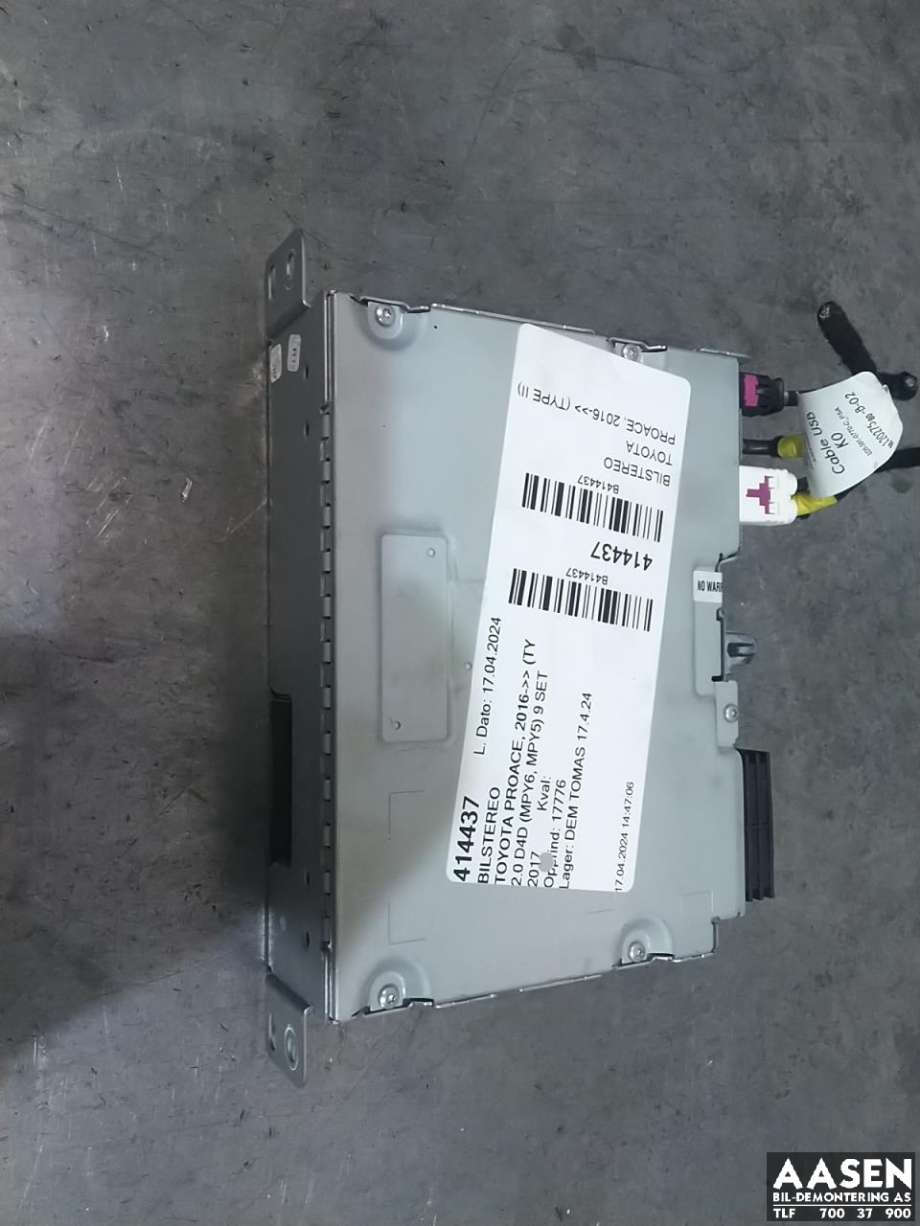 Bilstereo til Toyota Proace, 2016-->> (Type II)  (CONTINENTAL|9812908980)