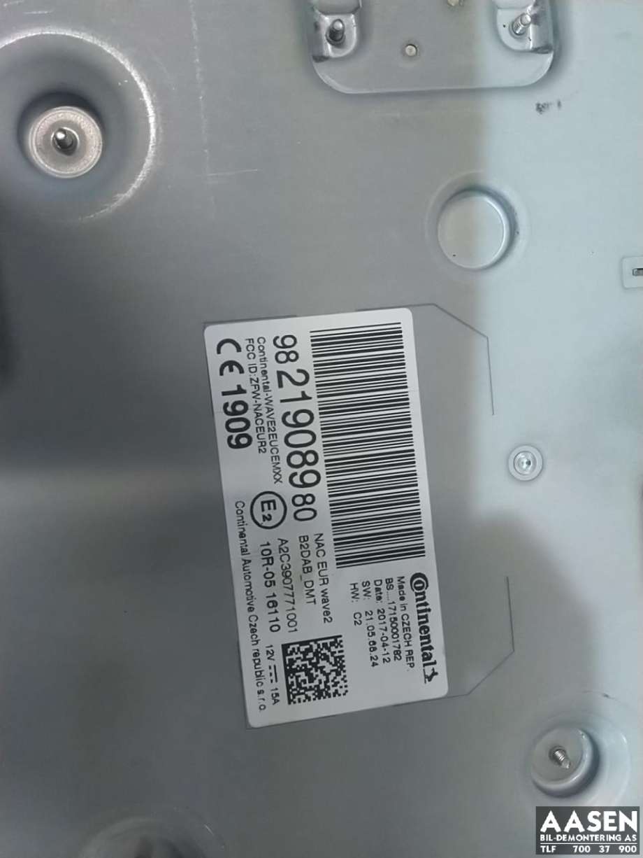 Bilstereo til Toyota Proace 2016-->> (Type II)  (CONTINENTAL|9812908980|)
