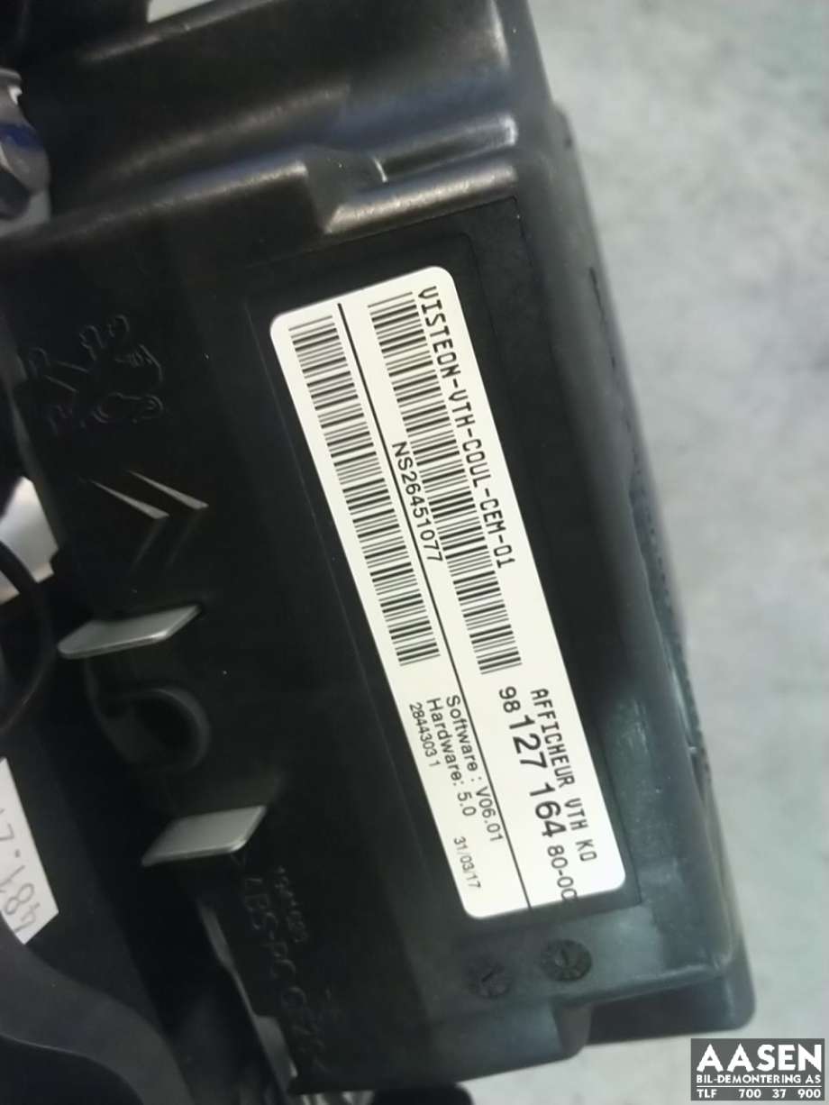 Instrument head-up display (HUD) til Toyota Proace 2016-->> (Type II)  (9812716480-00|)