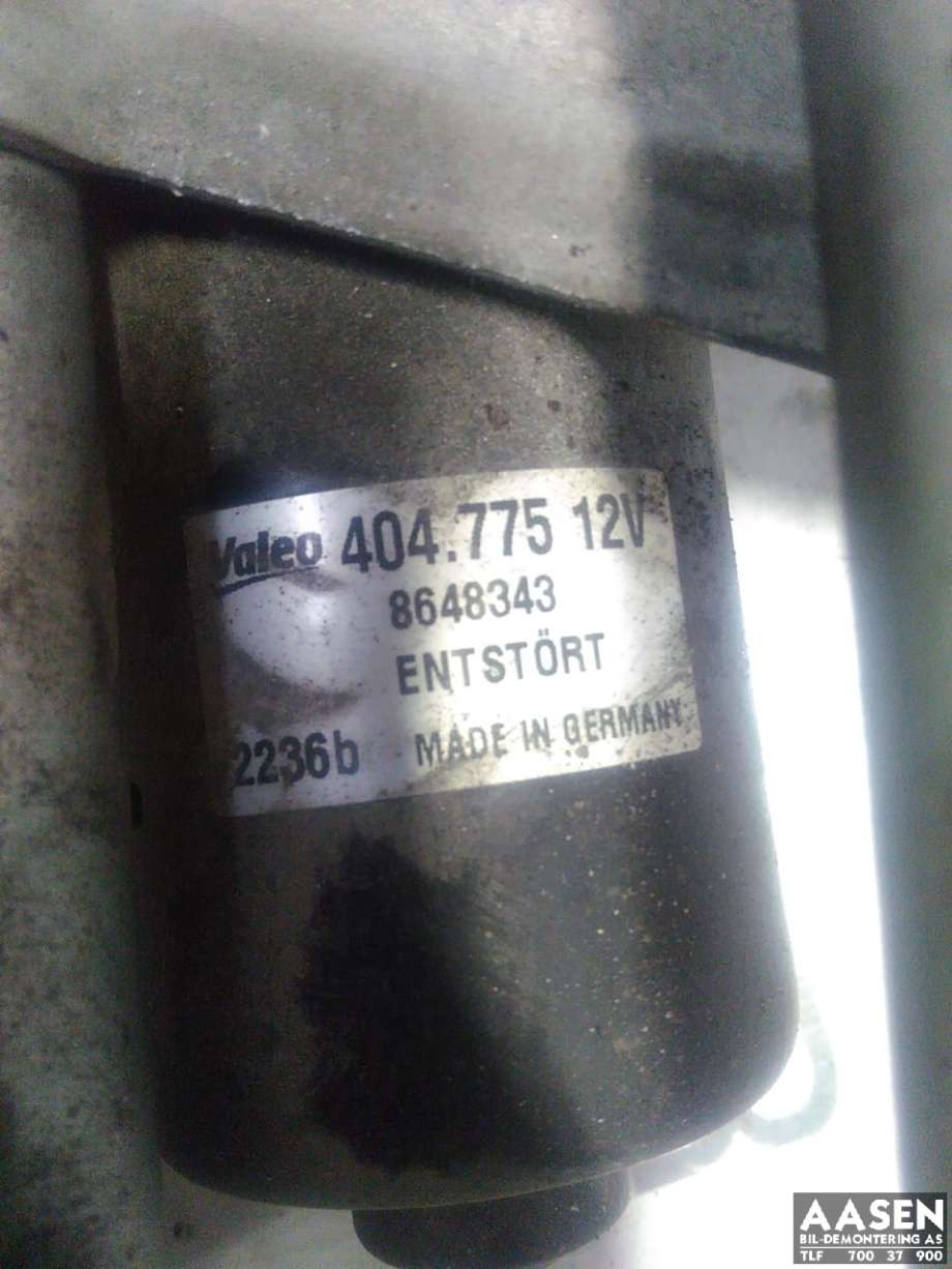 Viskermotor frontrute komplett m/overføring til Volvo XC70 2005-2007 (Type I, Fase 2) (8624241|8648343|)