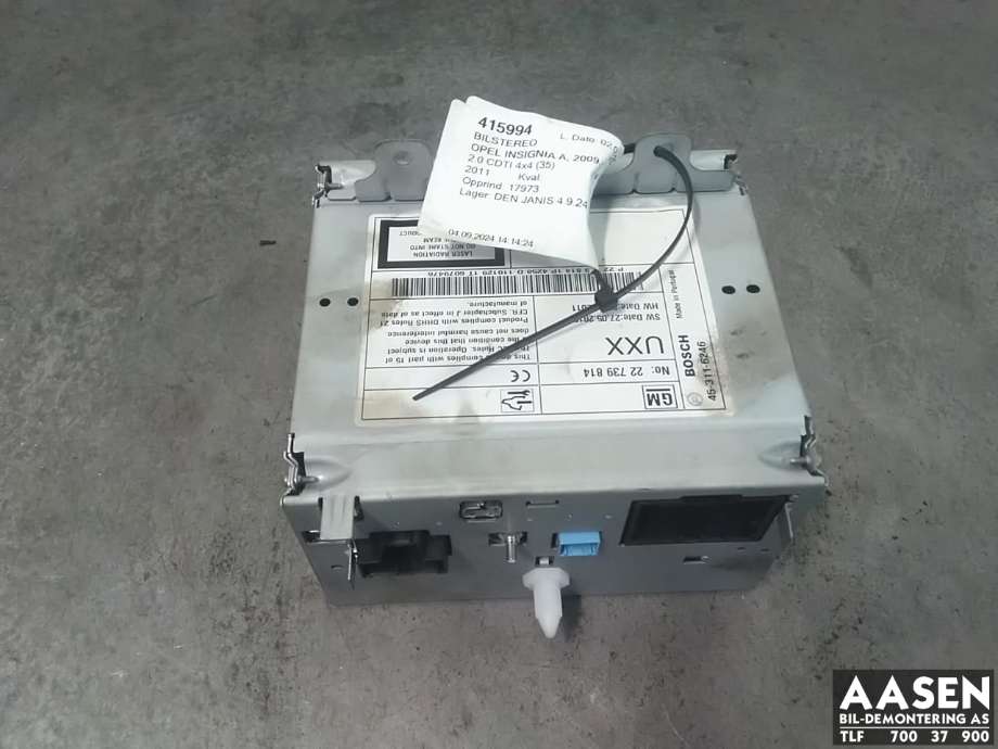 Bilstereo til Opel Insignia A 2009-2014