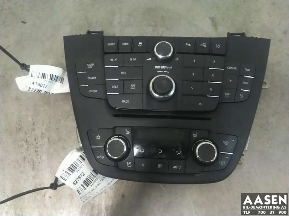 Varmeapparat betjening til Opel Insignia A 2009-2014