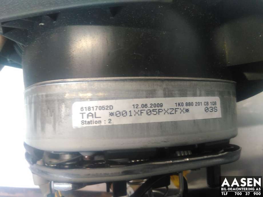 Airbag rattpute til VW Tiguan 2007-2011 (Type I, Fase 1)