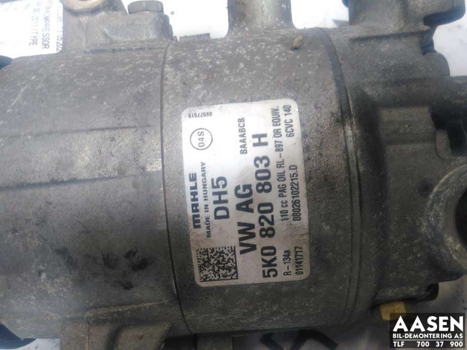 Aircondition kompressor til VW Tiguan 2007-2011 (Type I, Fase 1) (5N0 820 803 C|1K0 820 808 F|5K0 820 803 K)