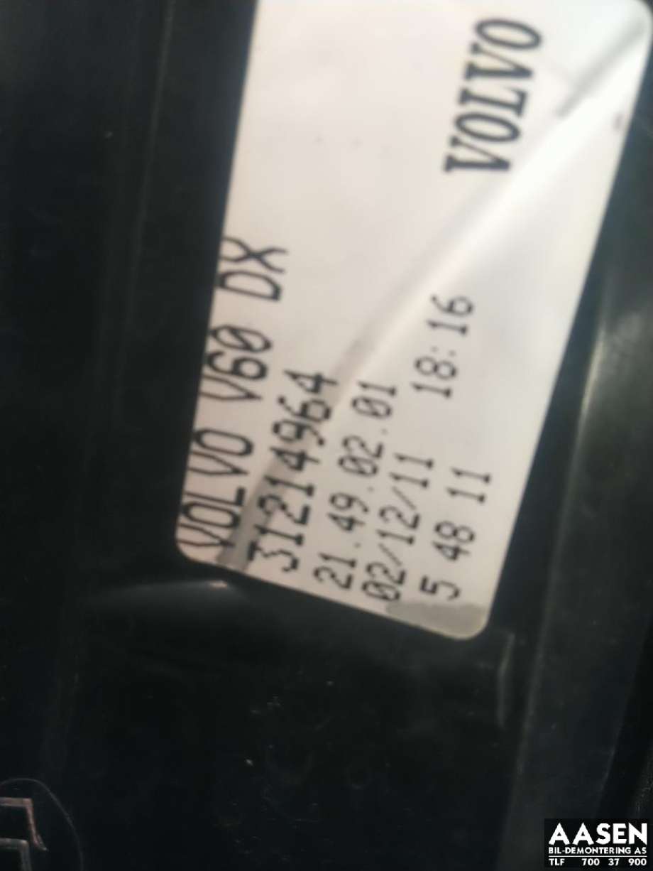 Baklykt høyre til Volvo V60 2010-2013 (Type I, Fase 1)  (31395929|)