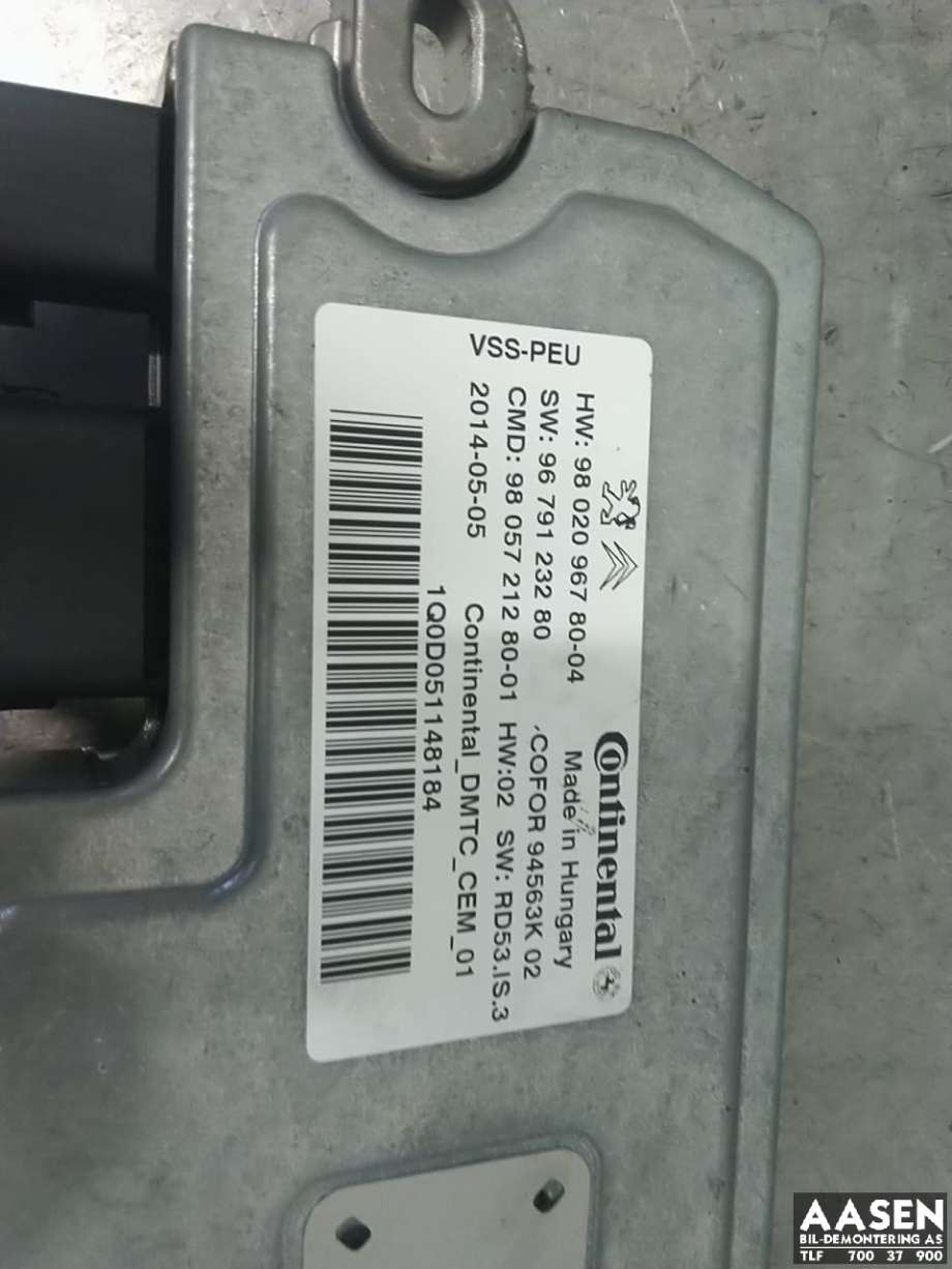 Styreenhet diverse til Peugeot 2008 2013-2019 (Type I) (CONTINENTAL|9802096780-04|)