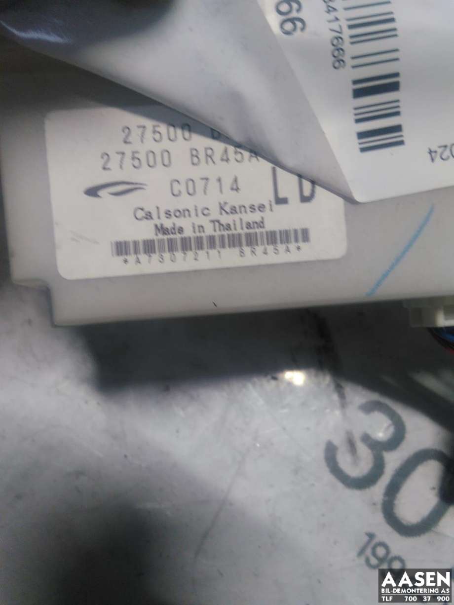 Varmeapparat betjening til Nissan Qashqai 2010-2014 (Type I, Fase 2)  