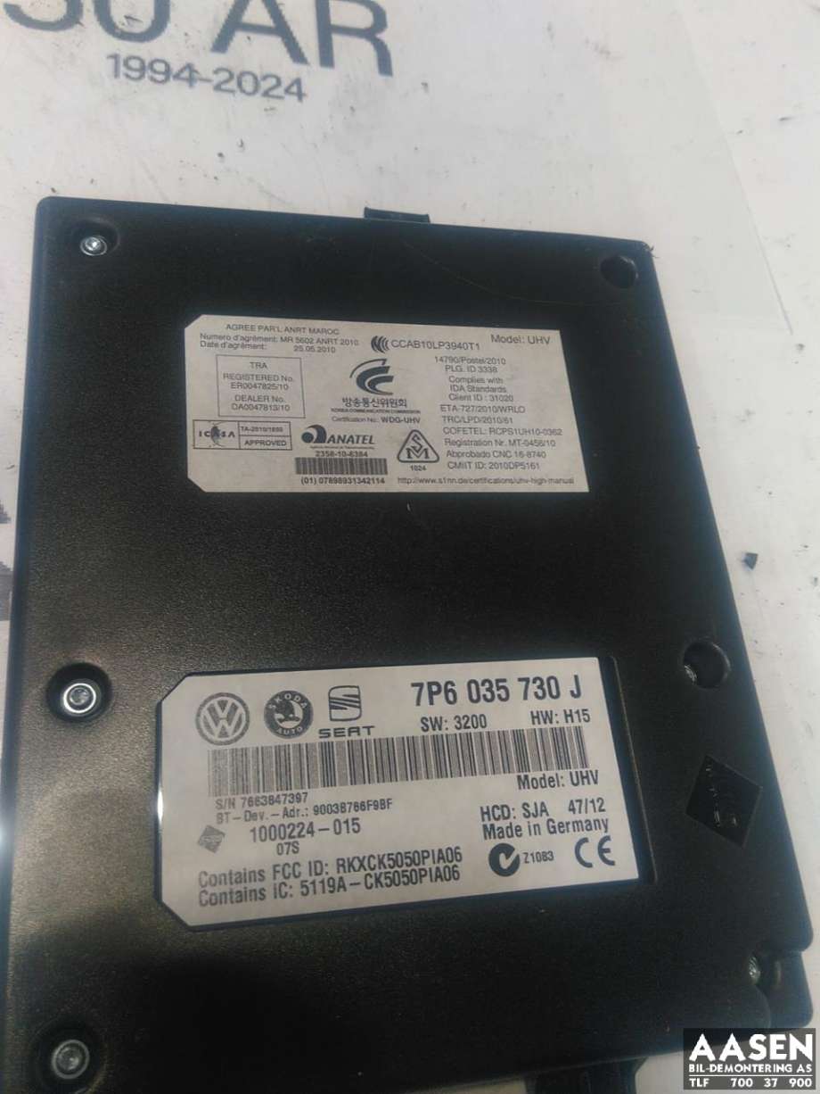Styreenhet bluetooth til VW Passat 2011-2015 (B7) (B7) (7P6 035 730 J|)