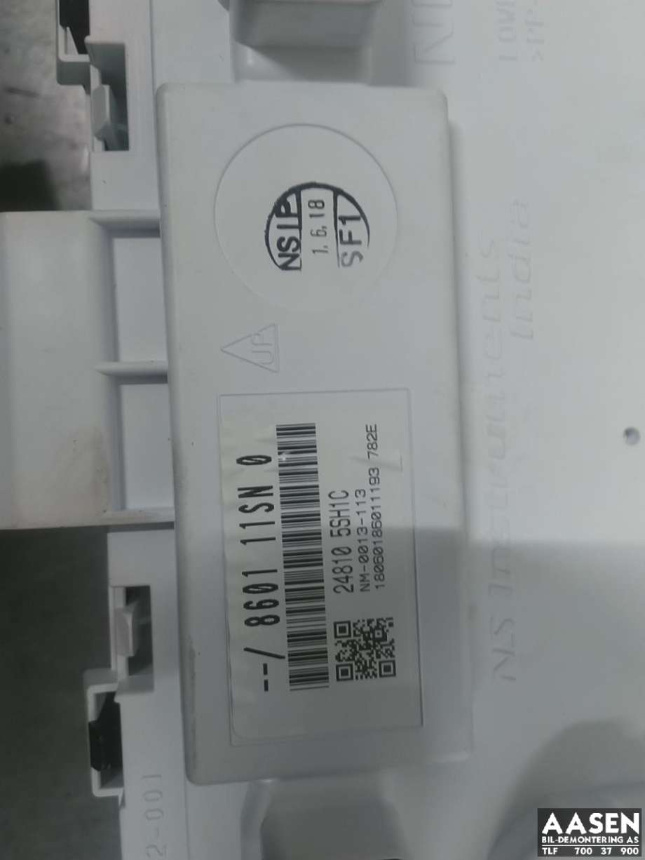 Instrumentpanel til Nissan Leaf 2018-->> (Type II) (248105SH1C|)